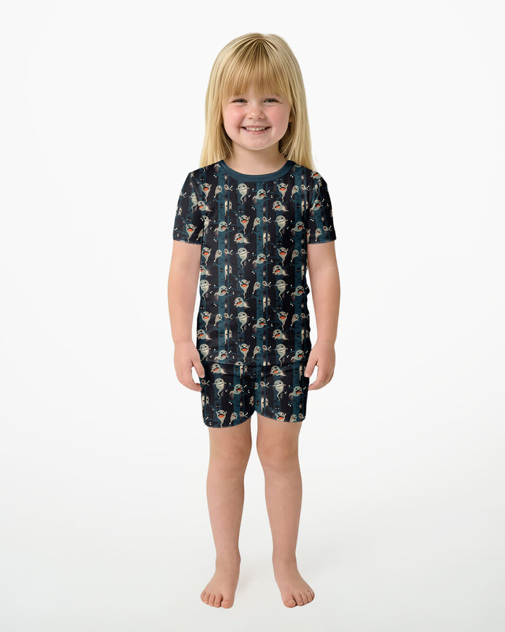 Scared yet Bamboo Two Piece Short Sleeve Shorts Pajama Set