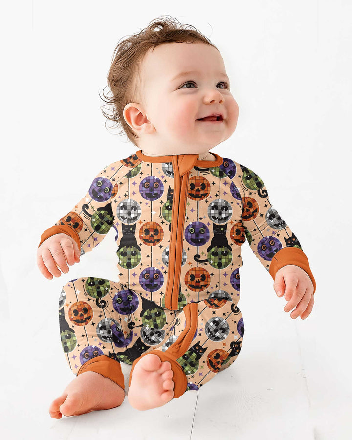 Groovy Halloween Disco Cat Bamboo Convertible Zippy