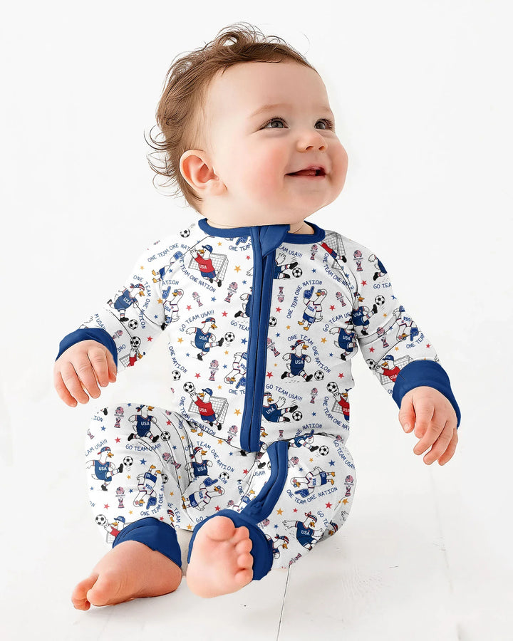 USA Soccer Goose Family Matching Bamboo Convertible Zippy