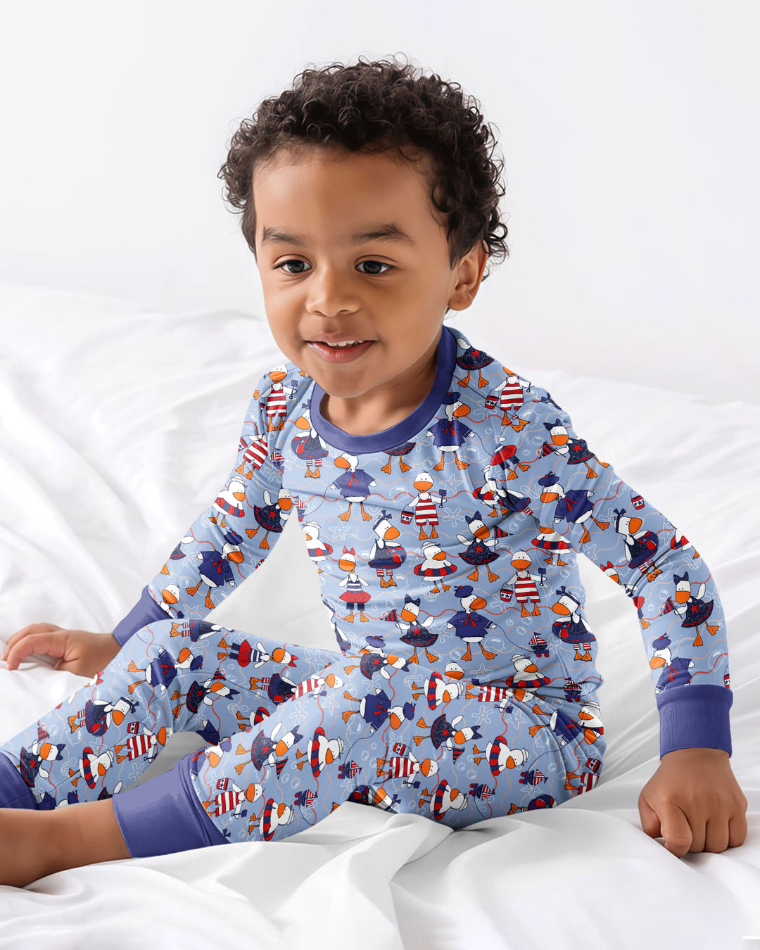 Freedom Floaties Family Matching Bamboo Two Piece Long Sleeve Pajama Set