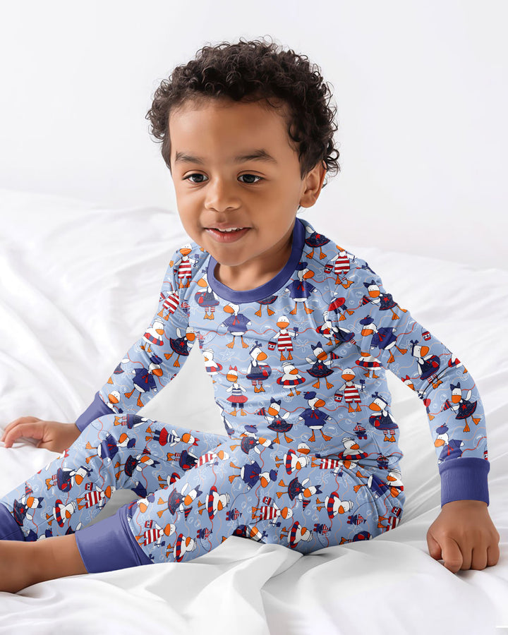 Freedom Floaties Family Matching Bamboo Two Piece Long Sleeve Pajama Set