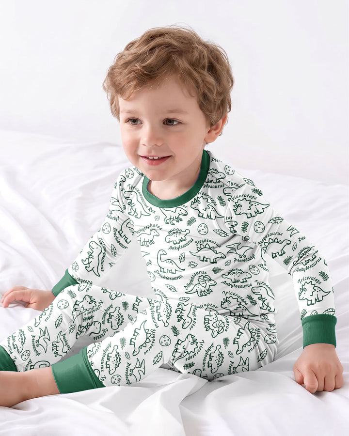 Template Bamboo Two Piece Long Sleeve Pyjamas Set