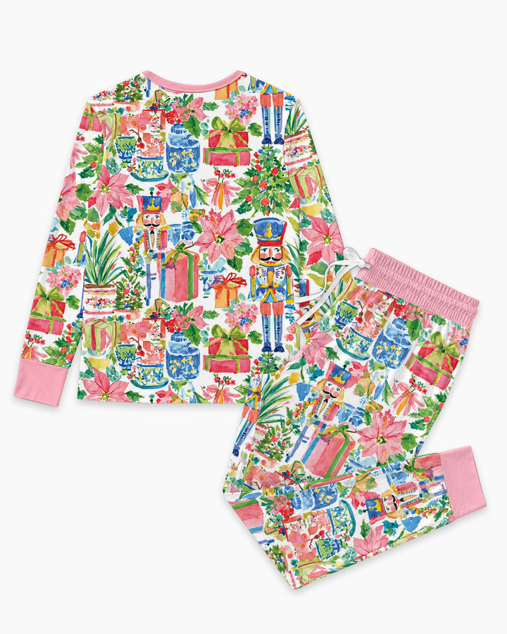 Watercolor Nutcracker Holiday Bamboo Women Pajama Set