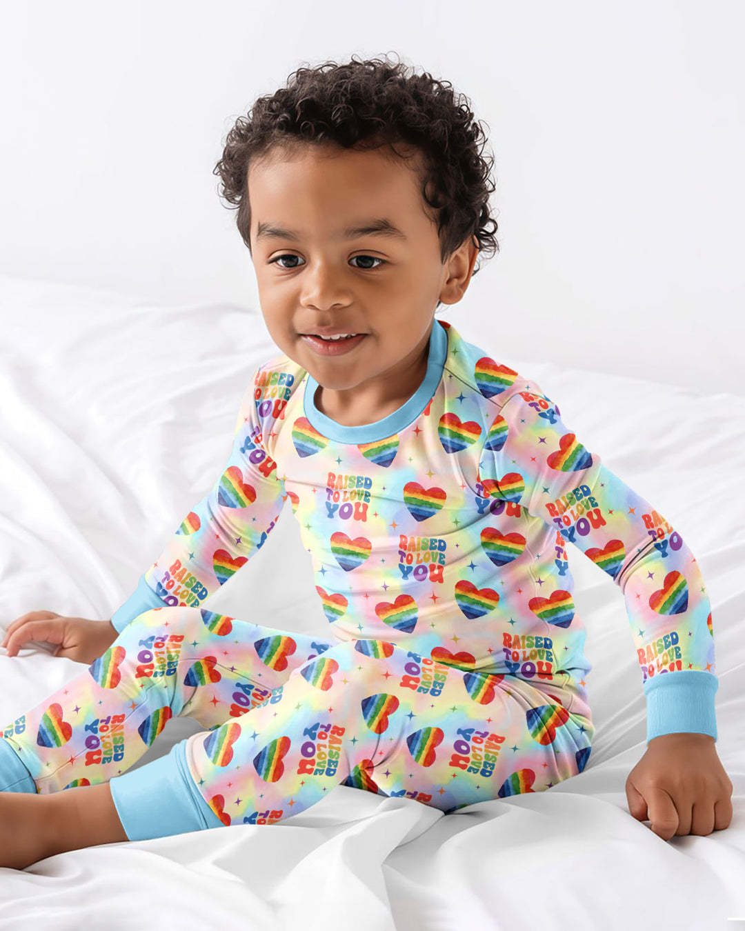 Raised To Love You Bamboo Two Piece Long Sleeve Pajama Set