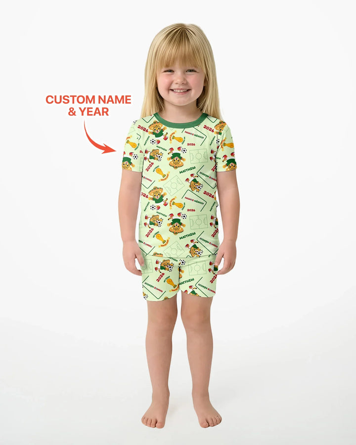 My First World Cup Bamboo Two Piece Short Sleeve Shorts Pajama Set