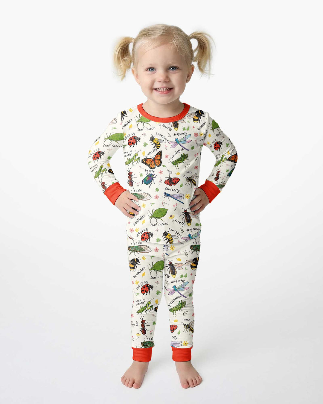 Bug Learning Bamboo Two Piece Long Sleeve Pajama Set