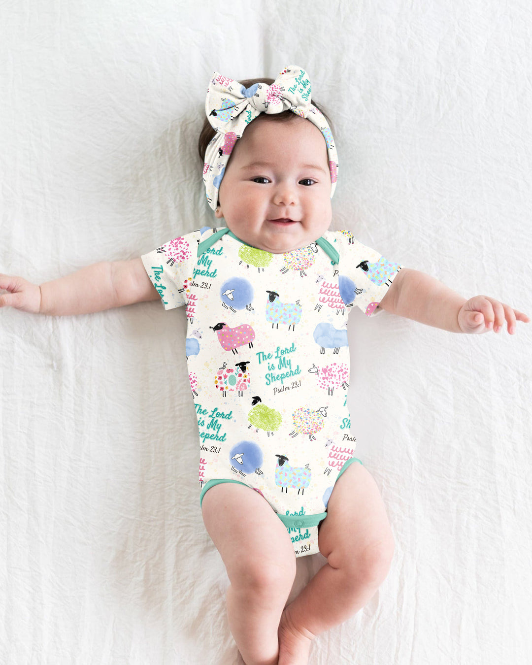 The Lord Is My Shepherd Psalm 23 Bamboo Bodysuit