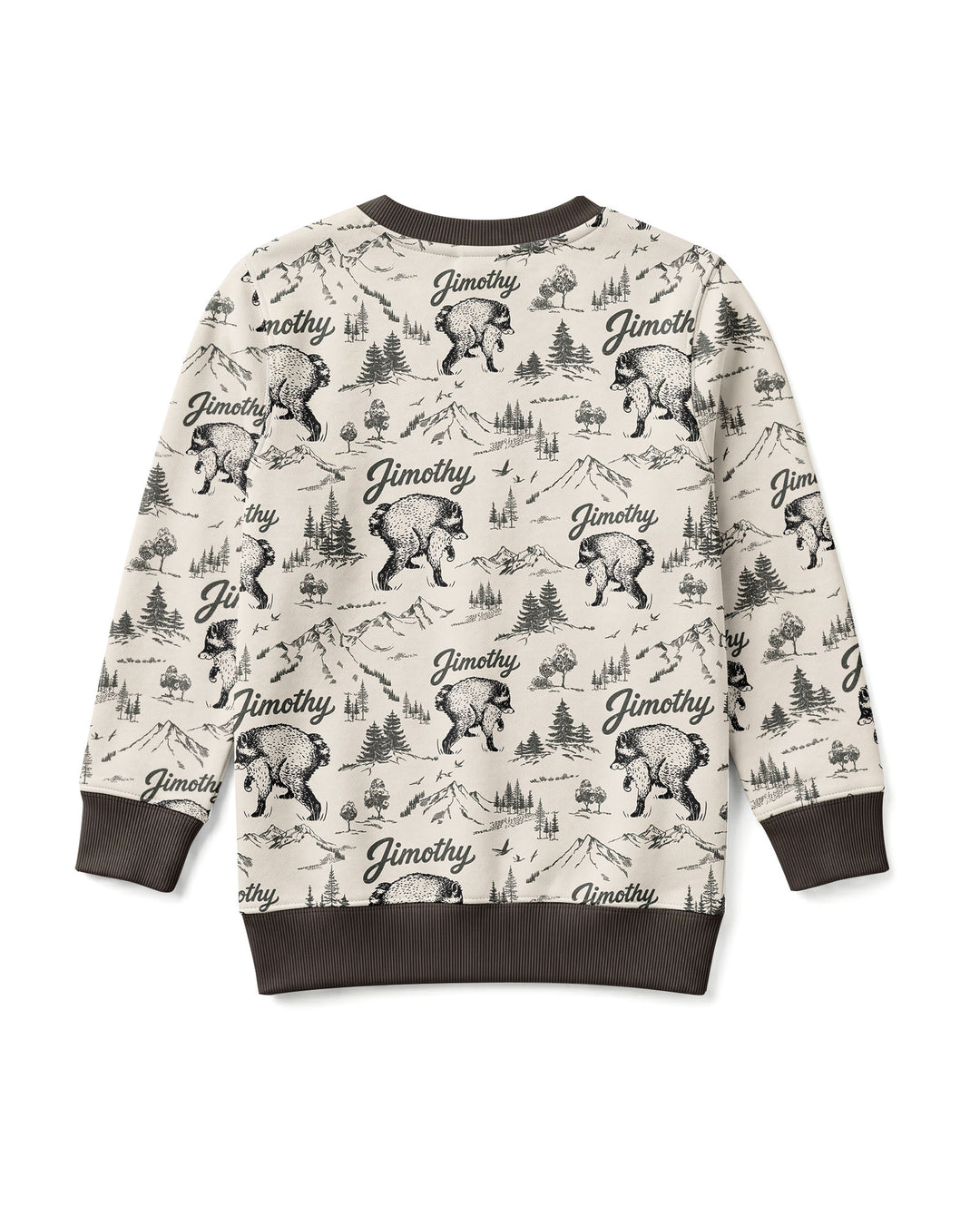 Vintage Jimothy Racoon Family Matching Bamboo Crewneck Sweatshirt
