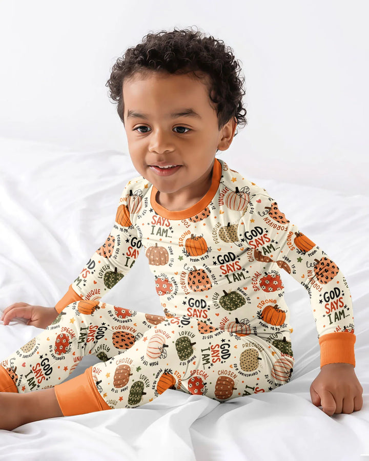 Template Bamboo Two Piece Long Sleeve Pyjamas Set