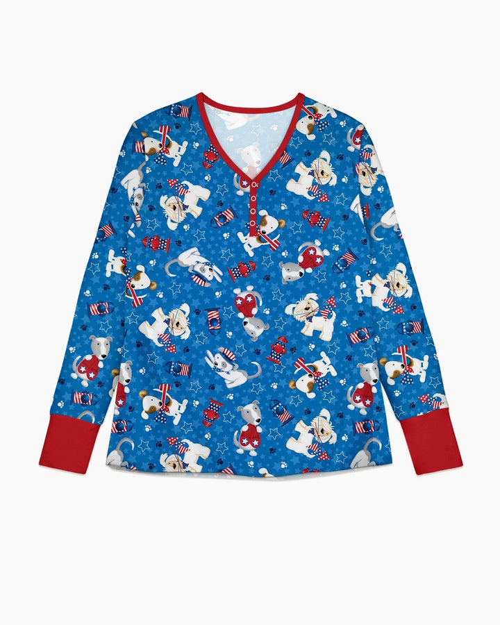 Red, White & Woof Family Matching Bamboo Women Pajama Set