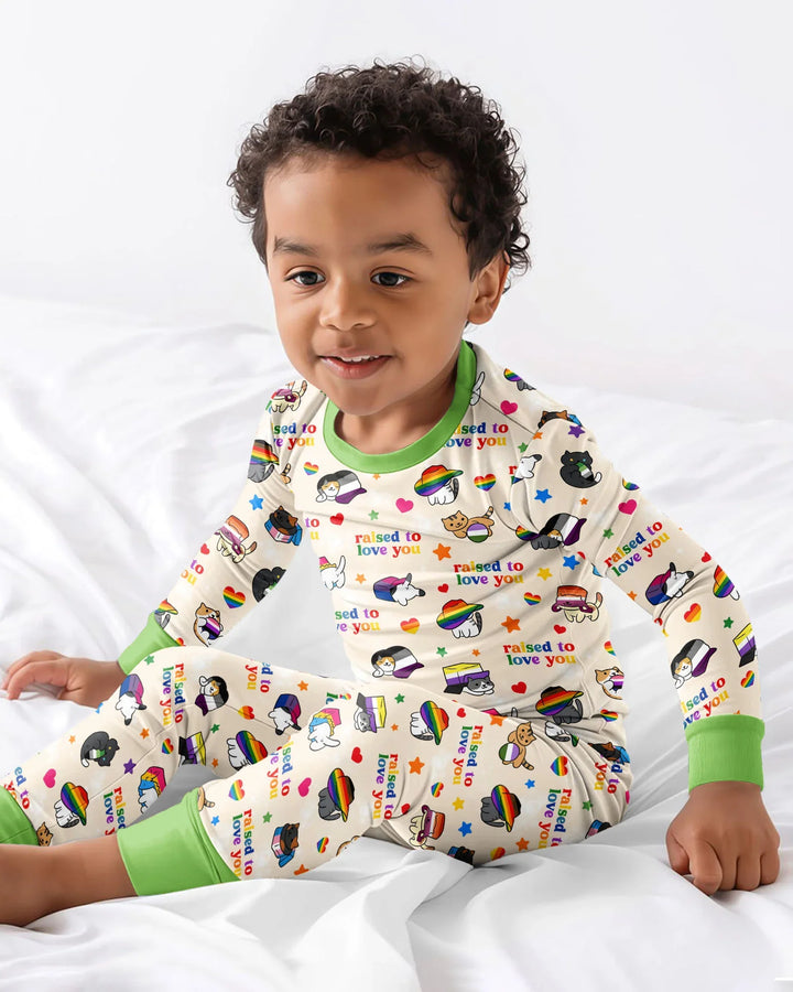 Rainbow Paws Family Matching Bamboo Two Piece Long Sleeve Pajama Set