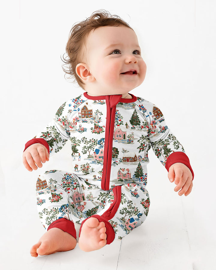 Christmas Village Winter Holiday Bamboo Convertible Zippy