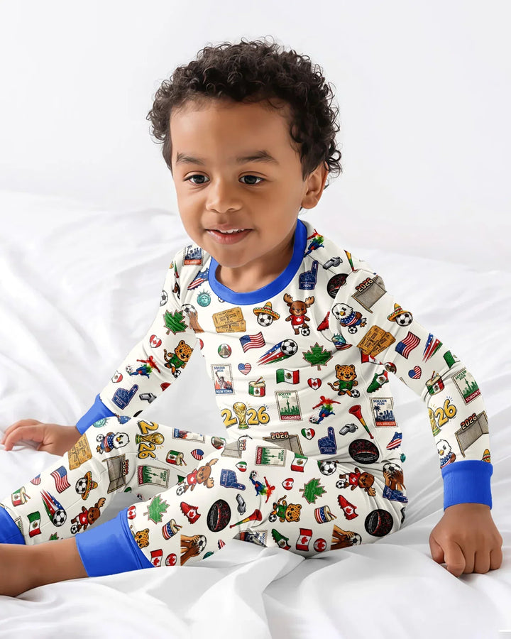 Soccer Cup 2026 Bamboo Two Piece Long Sleeve Pajama Set
