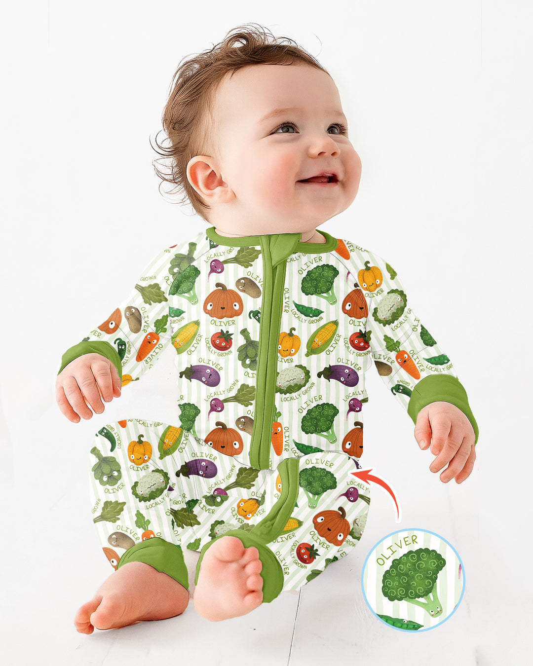 Locally Grown Baby Custom Name Bamboo Convertible Zippy