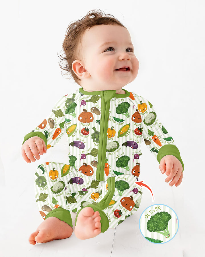 Locally Grown Baby Custom Name Bamboo Convertible Zippy