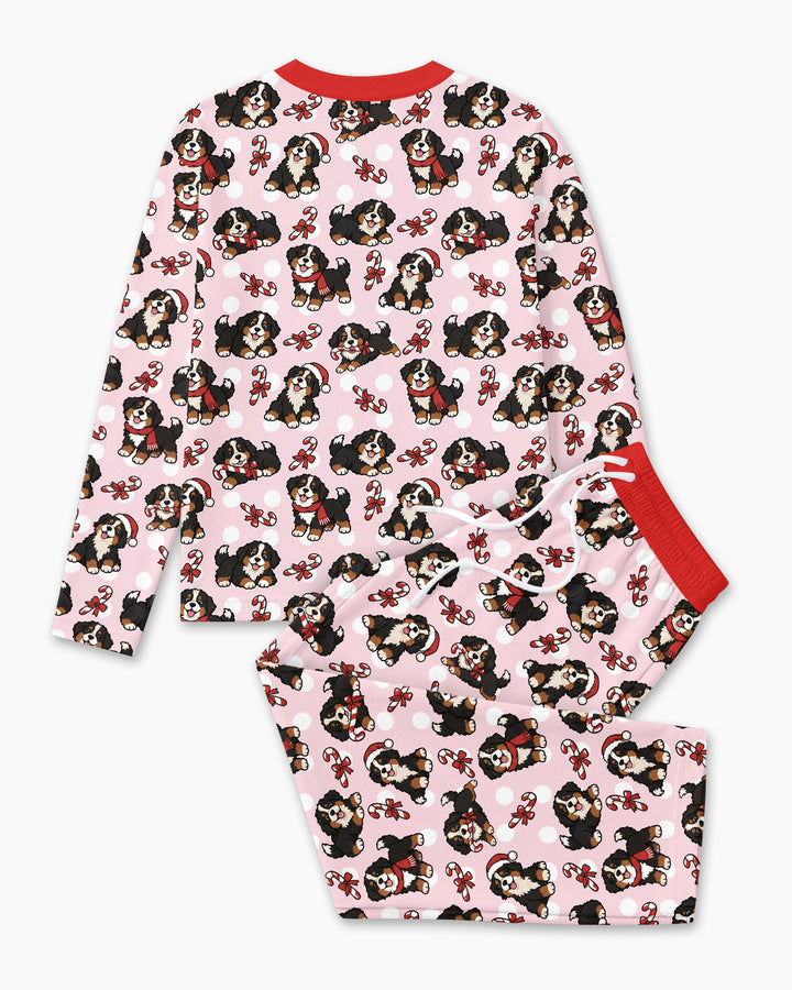 Holiday Bernese Mountain Christmas Dog Bamboo Men's Pajama Set
