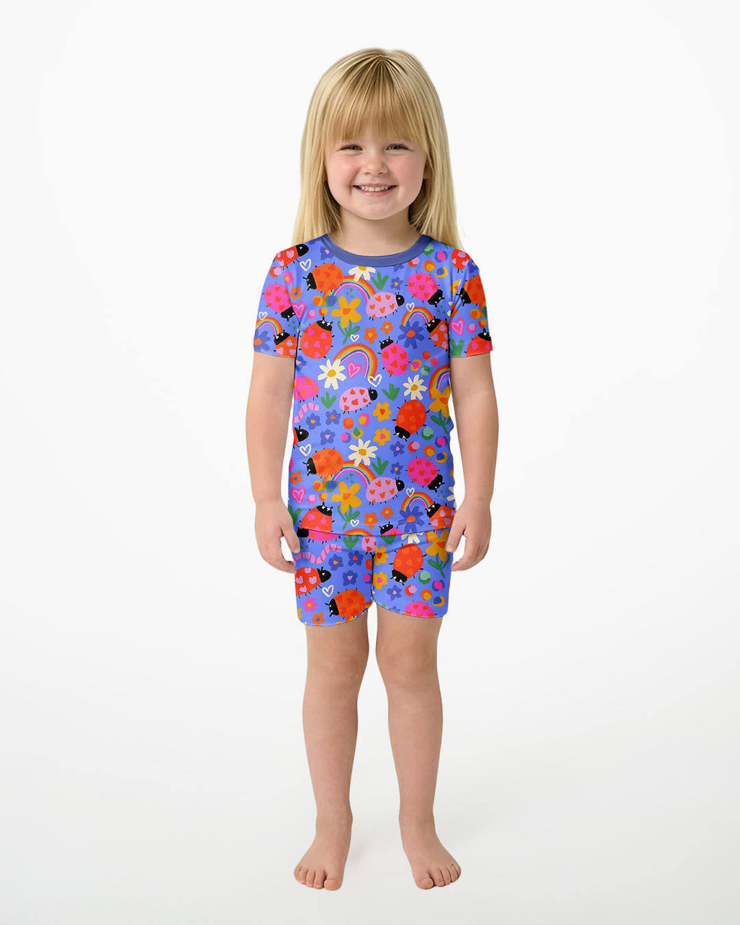 Lady Bugs Bamboo Two Piece Short Sleeve Shorts Pyjamas Set