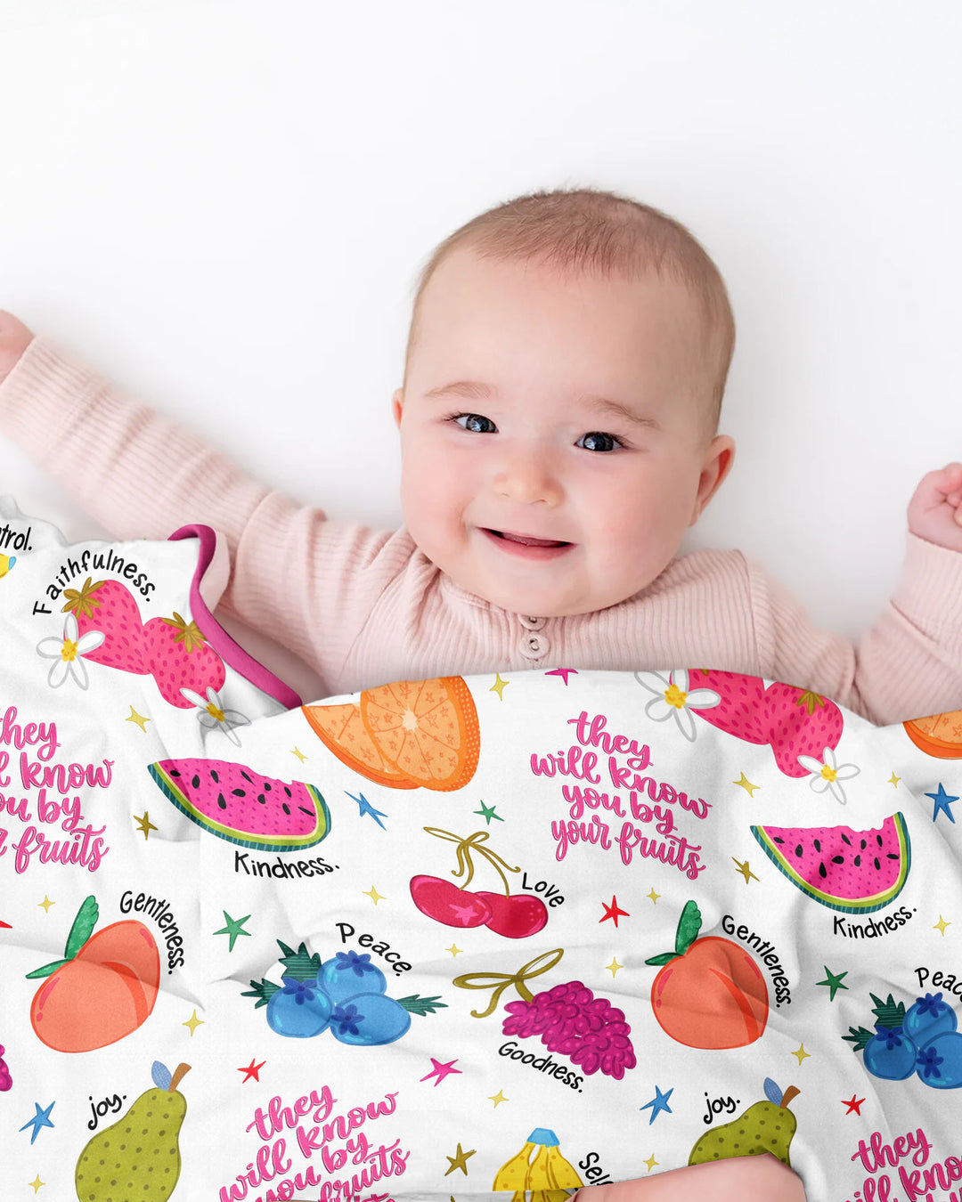 They Will Know You By Your Fruits Bamboo Blanket