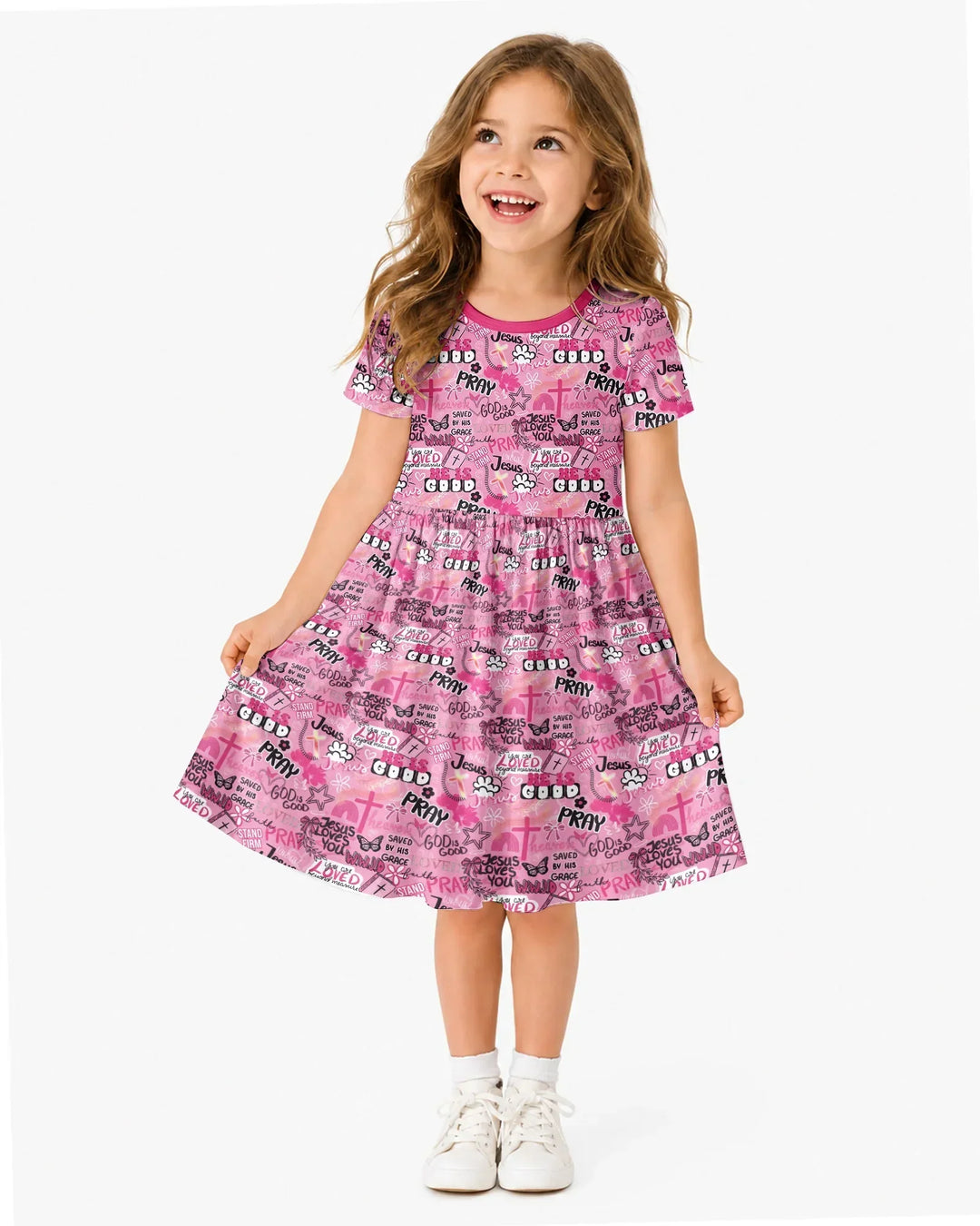Pink Faith & Grace Bamboo Twirl Dress