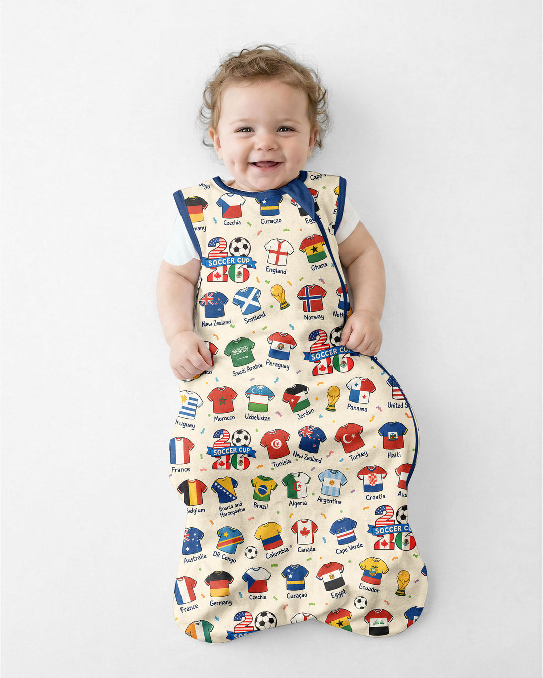 2026 Soccer World Jersey Flag Bamboo Sleep Bag