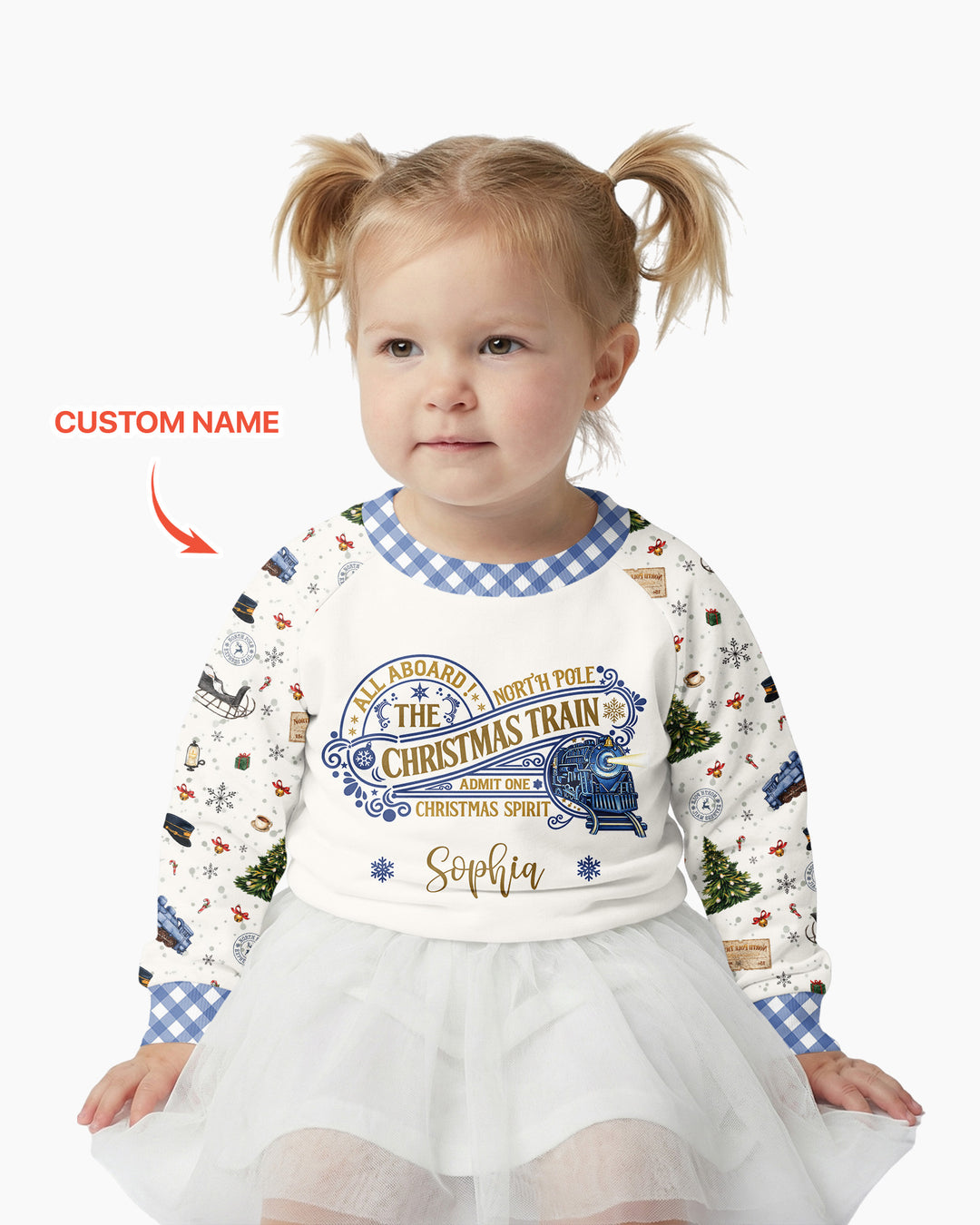 Custom Name North Pole Adventure Bamboo Crewneck Sweatshirt