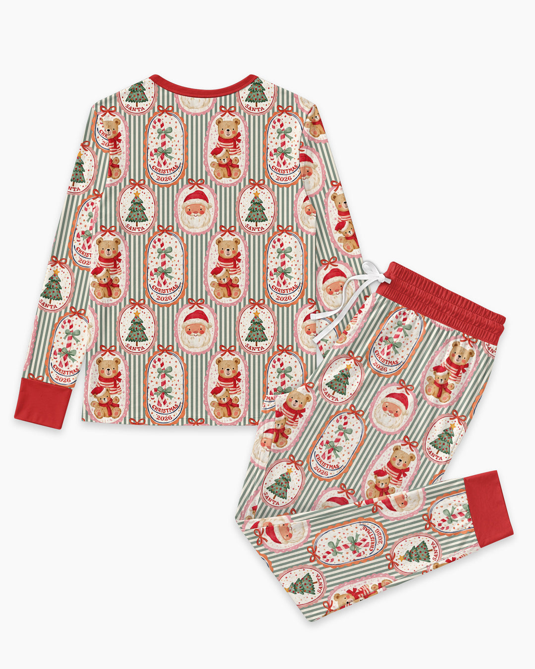 Teddy Bear Christmas Bamboo Women Pajama Set