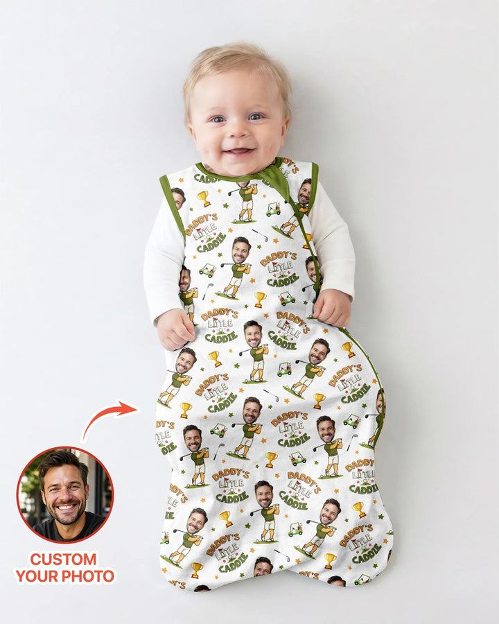Custom Photo Daddy's Little Caddie Daddy & Me Matching Bamboo Sleep Bag