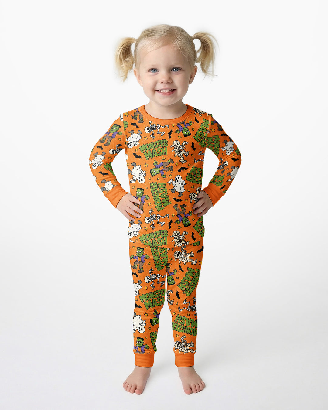 Monster Mash Halloween Bamboo Two Piece Long Sleeve Pajama Set