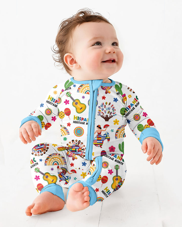 Hispanic Heritage Month Latin Childs With Flag Bamboo Convertible Zippy