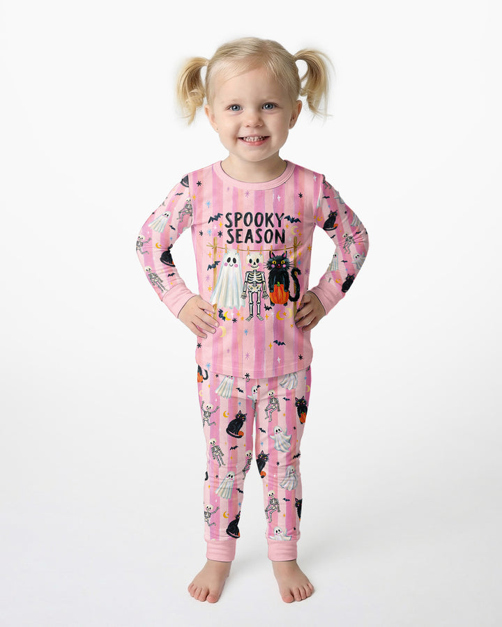 Spooky Season Kids Bamboo Two Piece Long Sleeve Pajama Set