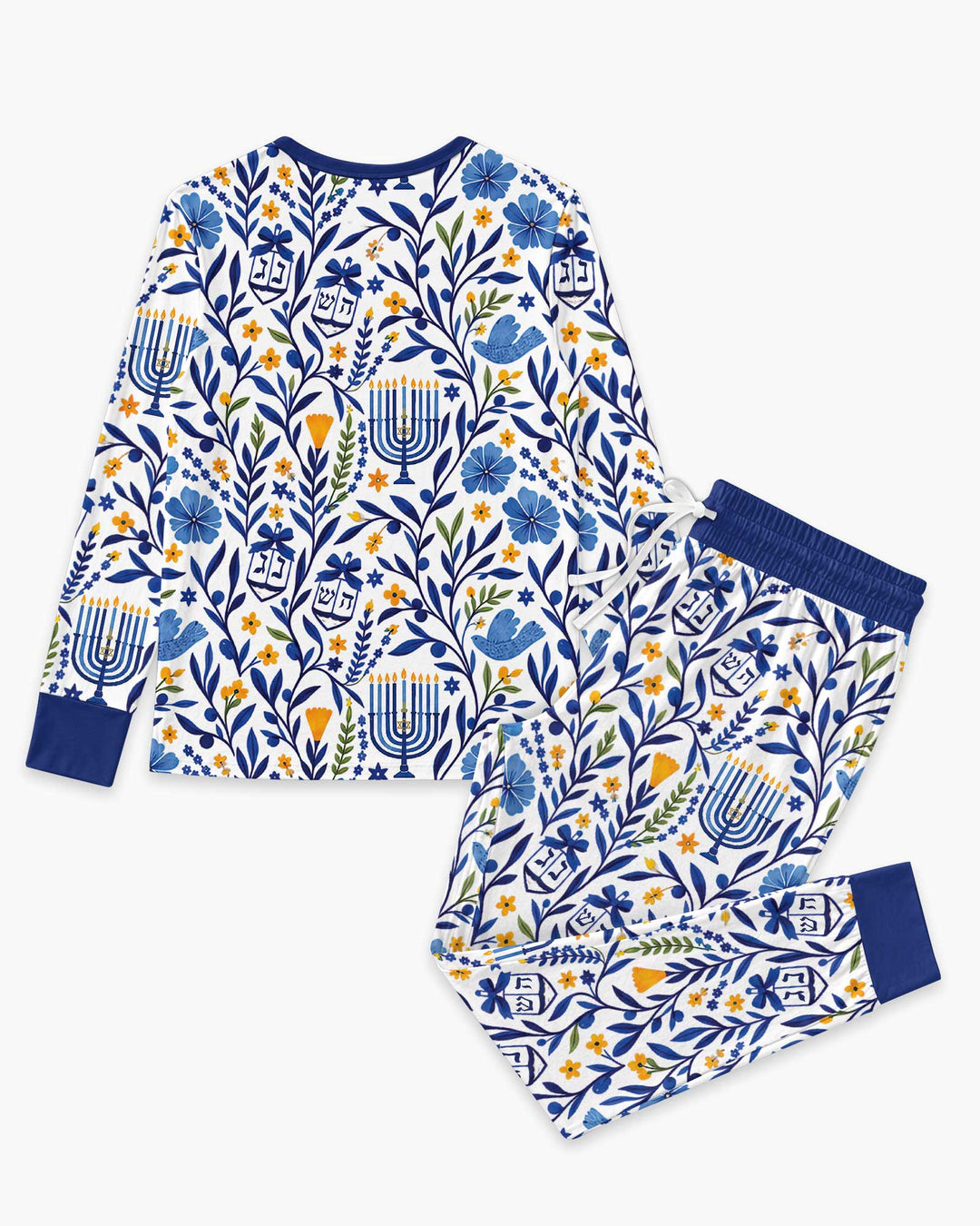Hanukkah Toile Bamboo Women Pajama Set