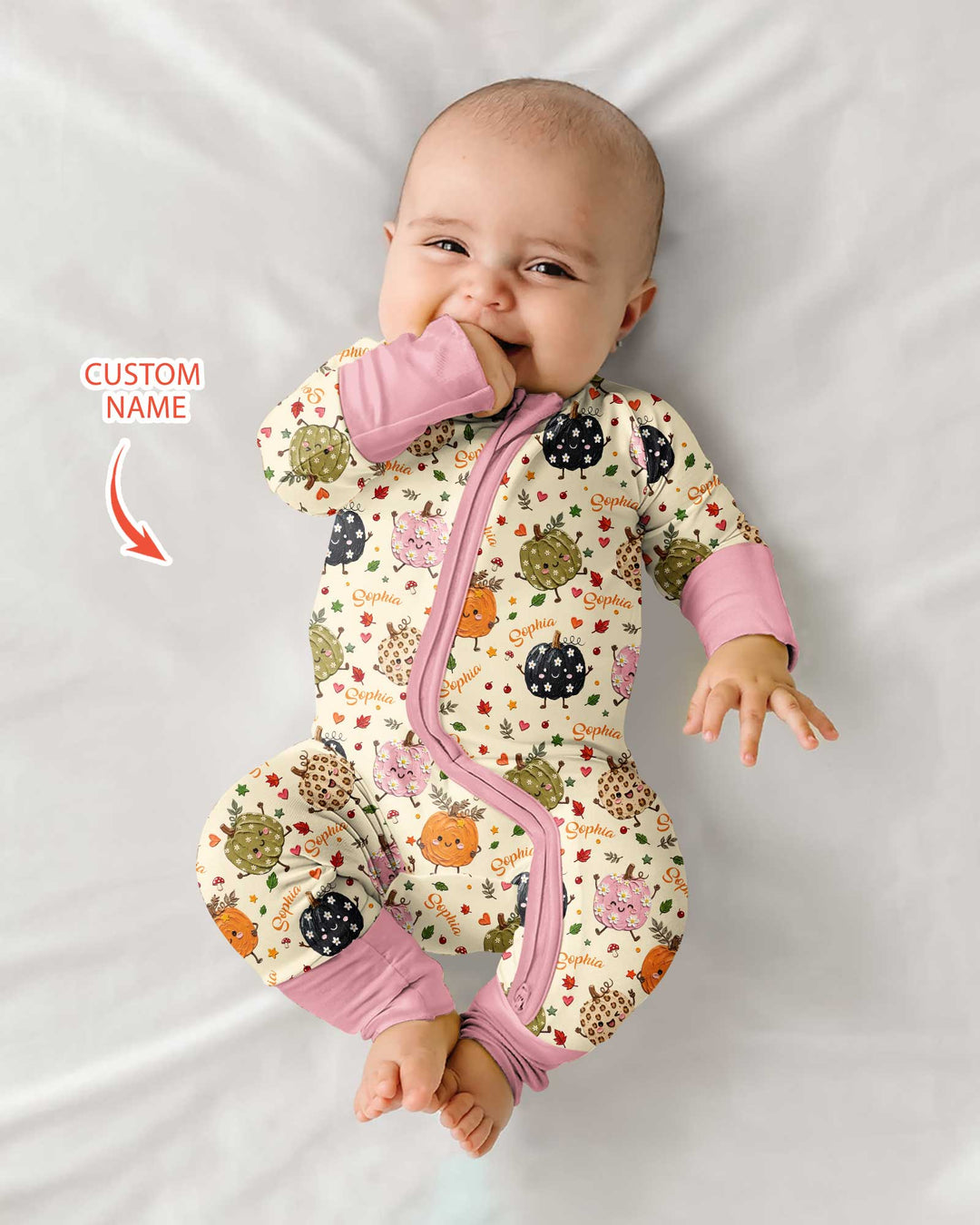 Boho Pumpkin Doodle Bamboo Convertible Zippy