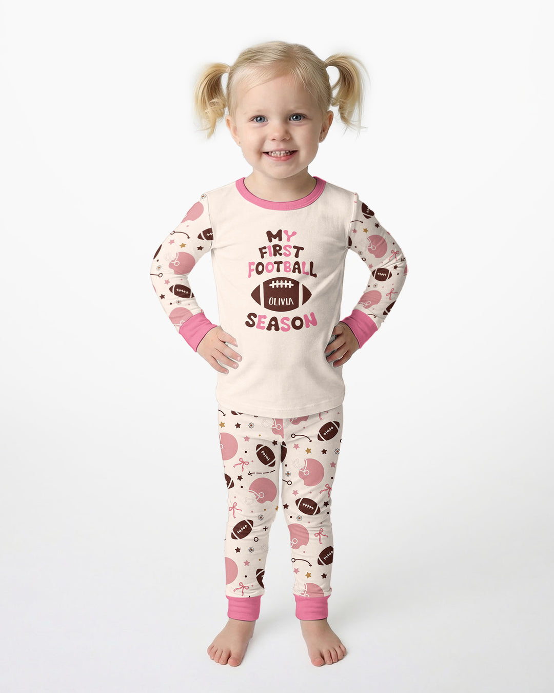 My First Football Season Bamboo Two Piece Long Sleeve Pajama Set