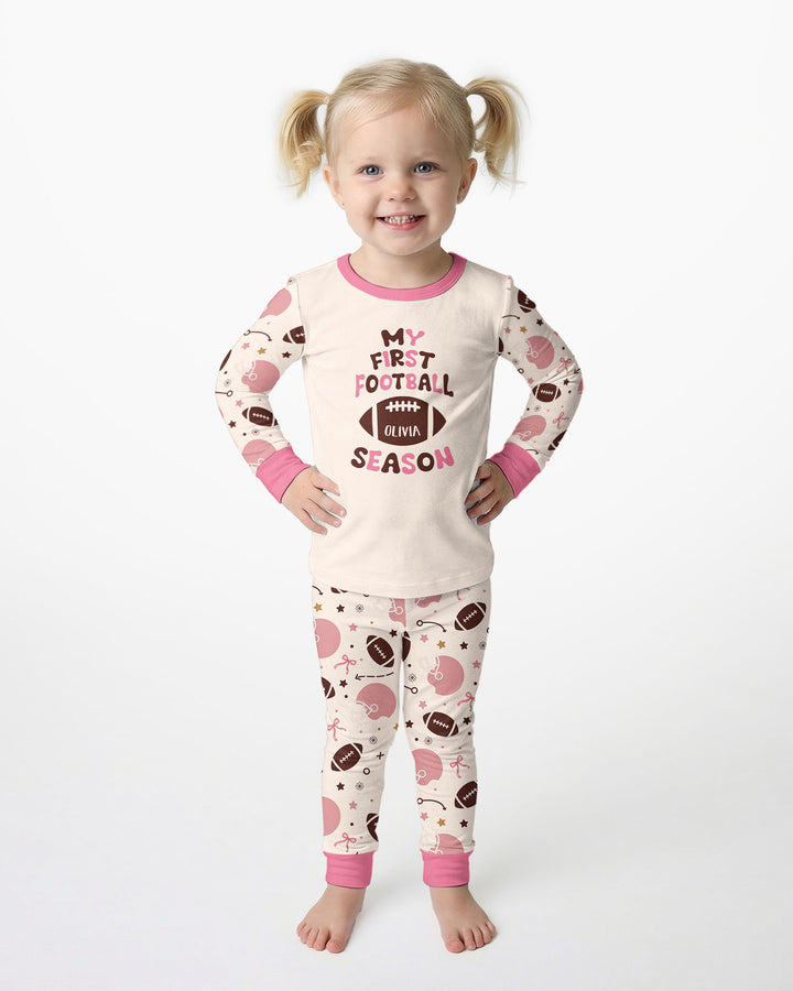 My First Football Season Bamboo Two Piece Long Sleeve Pajama Set