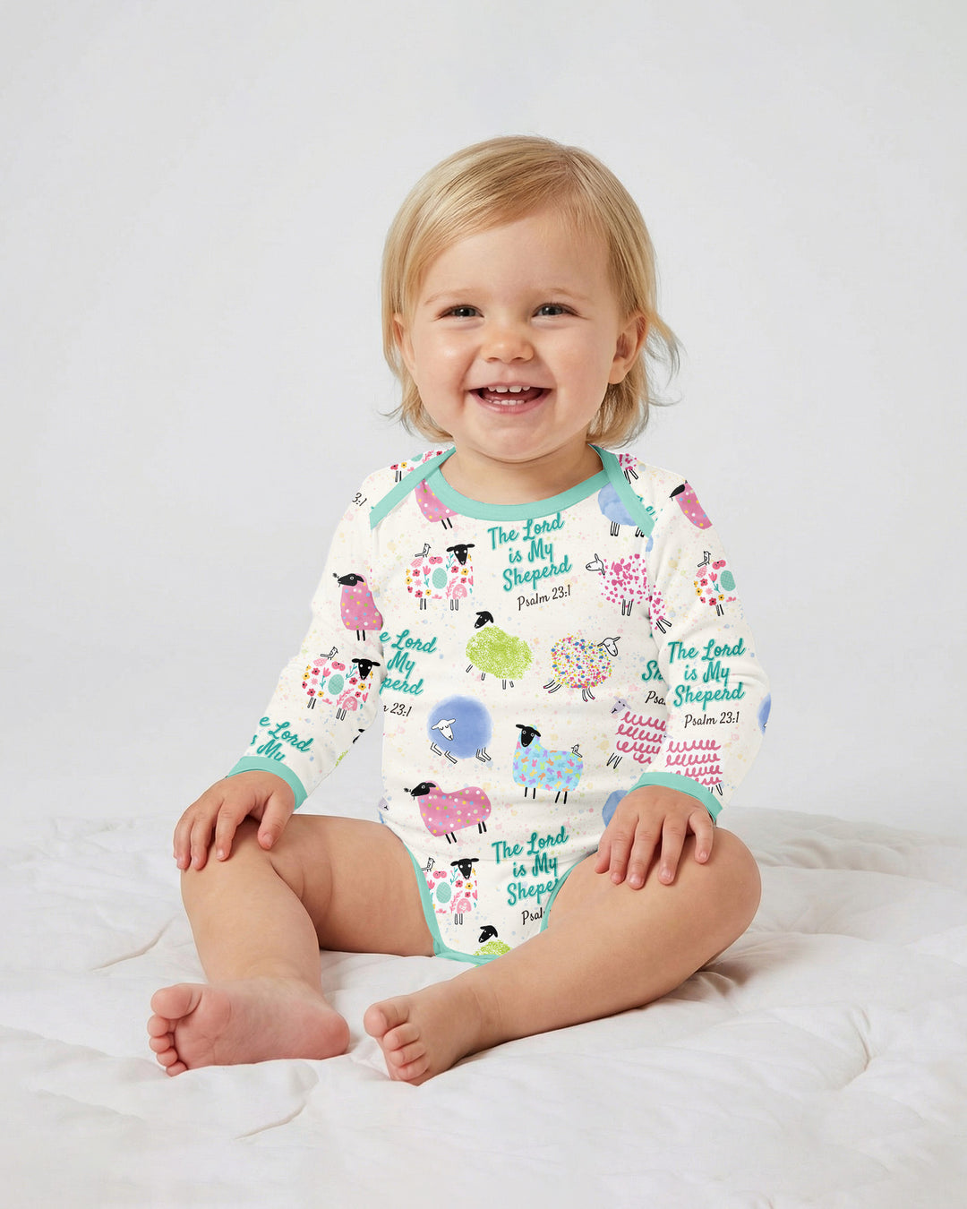 The Lord Is My Shepherd Psalm 23 Bamboo Bodysuit
