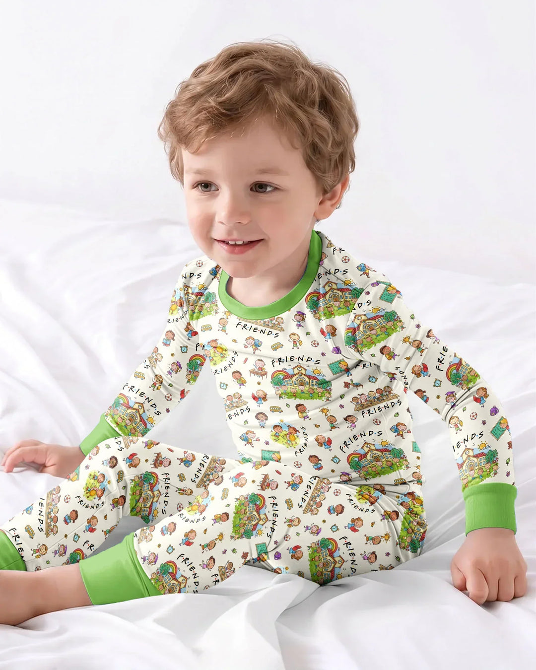 Template Bamboo Two Piece Long Sleeve Pyjamas Set
