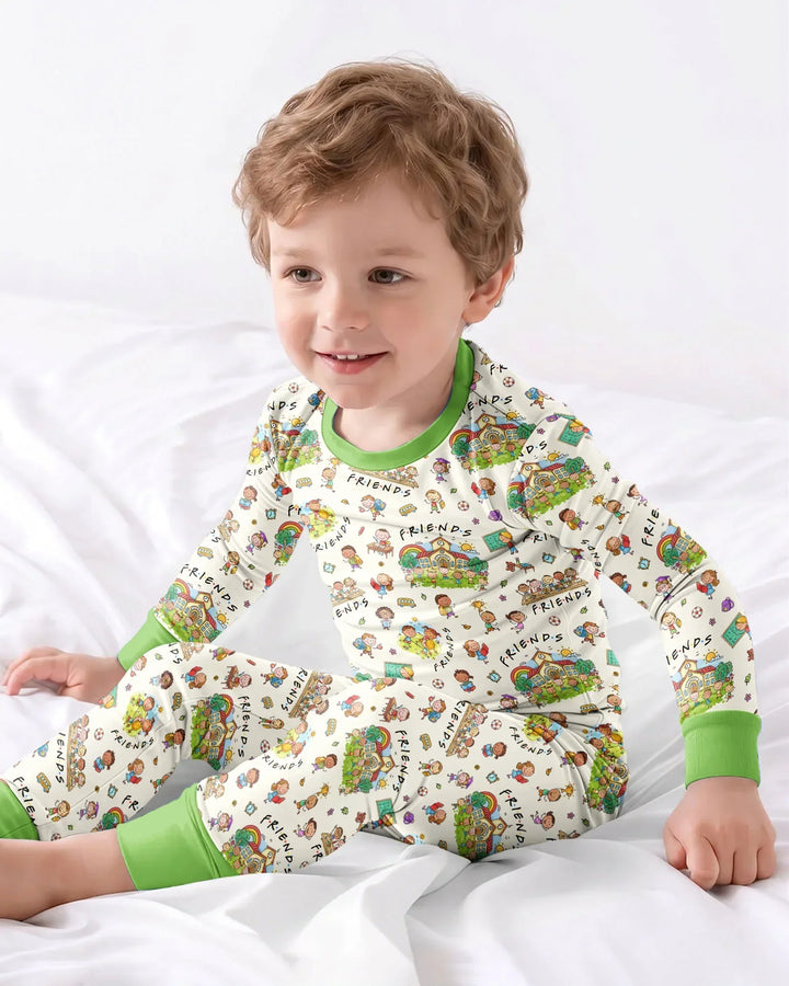 Template Bamboo Two Piece Long Sleeve Pyjamas Set