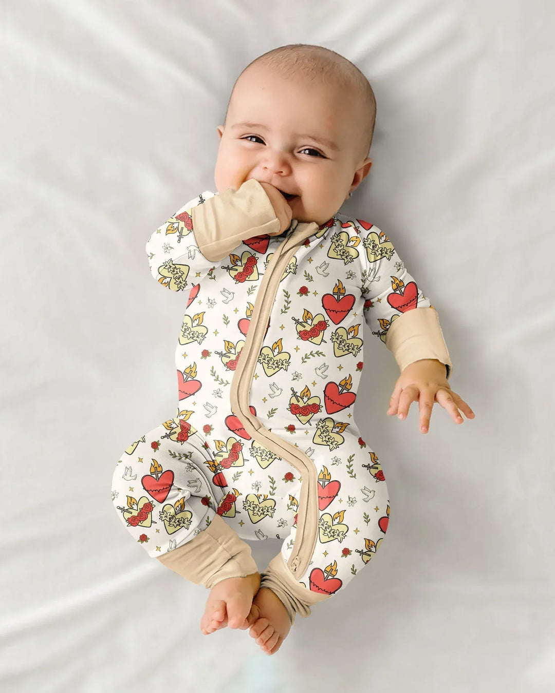 Three Sacred Hearts Bamboo Convertible Zippy