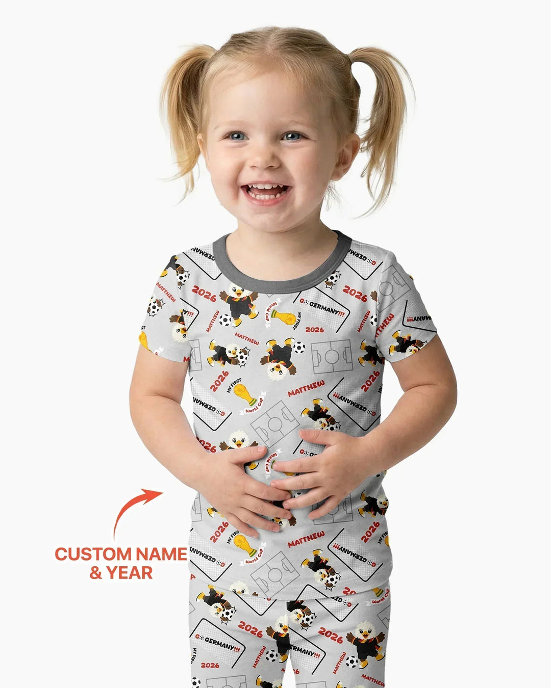 My First World Cup Bamboo Two Piece Short Sleeve Pajama Set