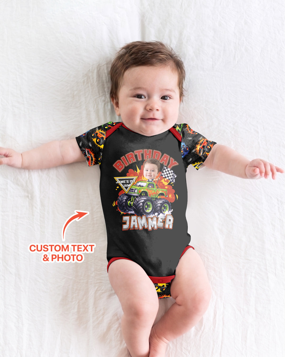 Birthday Truck Rally Bamboo Bodysuit