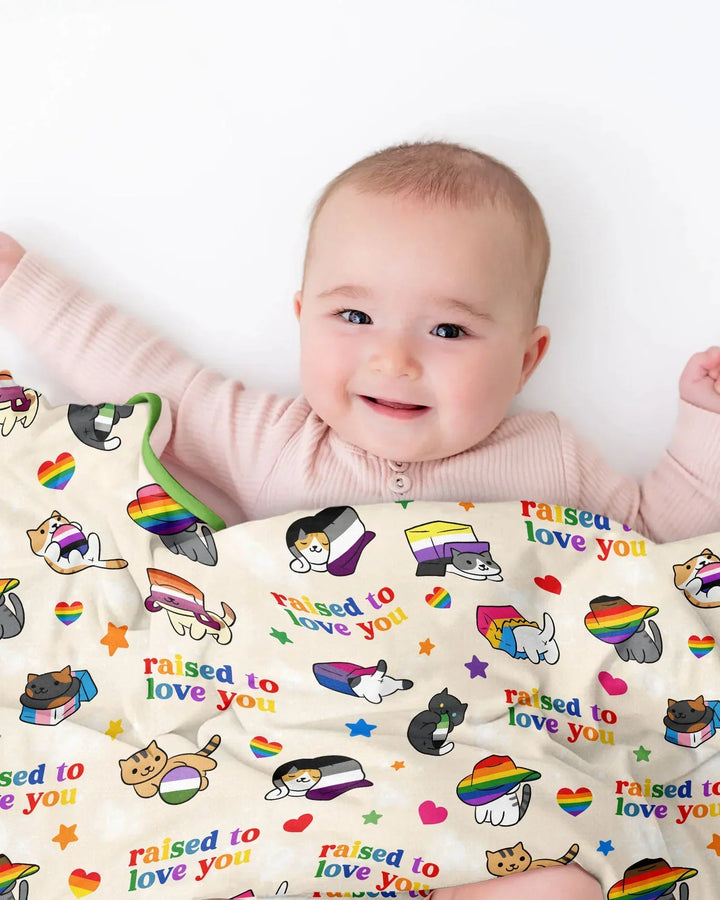 Rainbow Paws Family Matching Bamboo Blanket