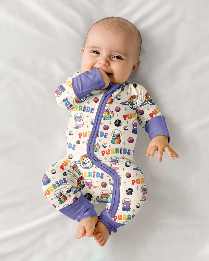 Rainbow Space Cats Family Matching Bamboo Convertible Zippy