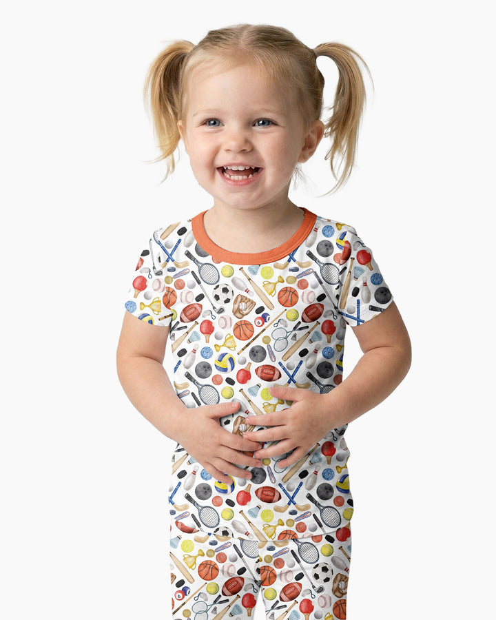 So Much Fun with Sports Bamboo Two Piece Short Sleeve Pajama Set