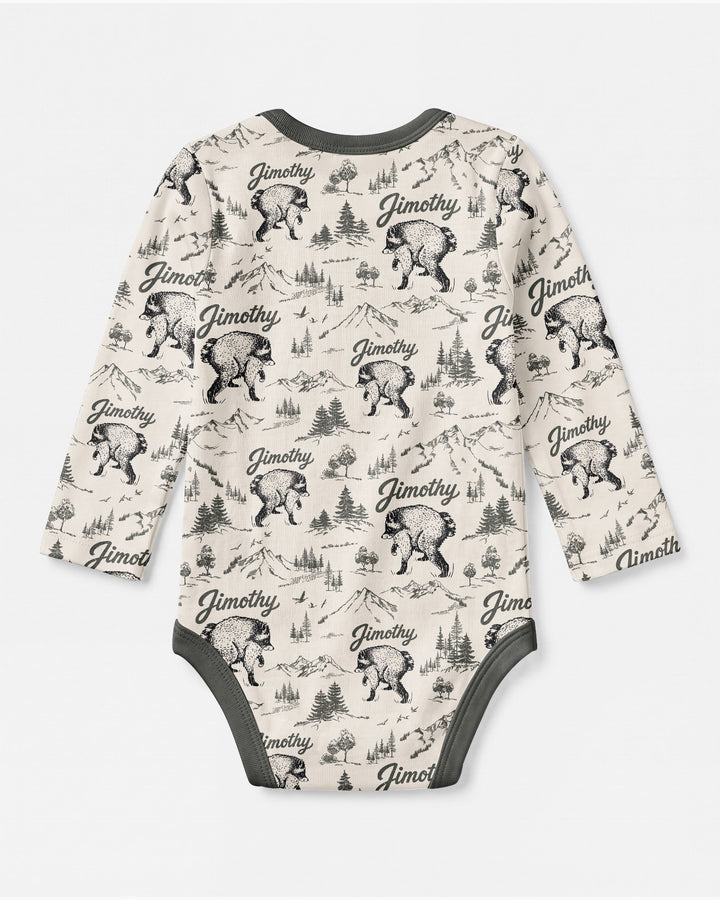 Vintage Jimothy Racoon Family Matching Bamboo Bodysuit