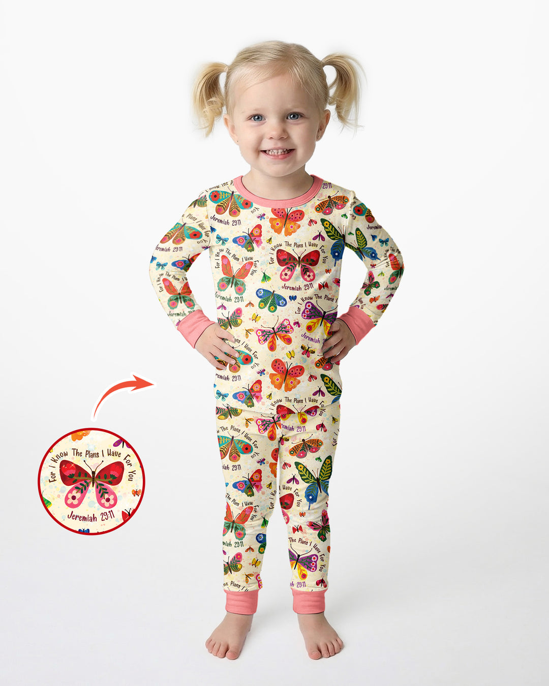 For I Know The Plans I Have For You Bamboo Two Piece Long Sleeve Pajama Set