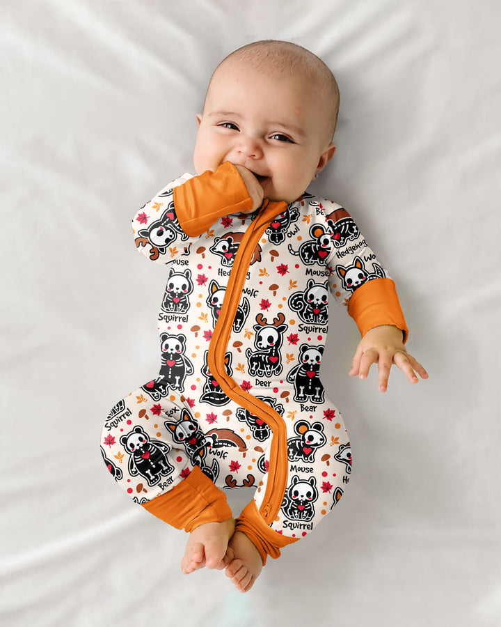 Autumn Charm Skeleton Cute Pet Bamboo Convertible Zippy