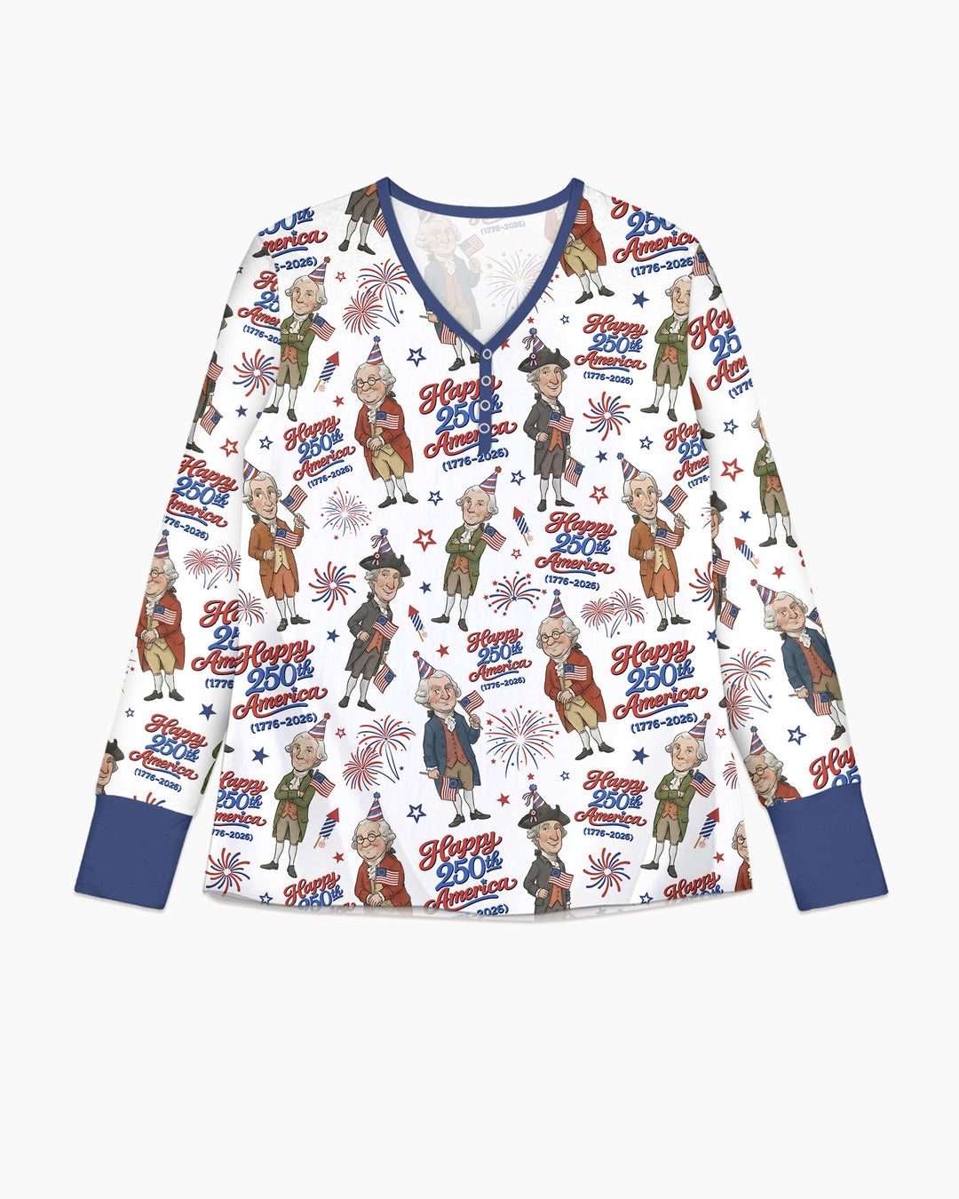 Party Like It's 1776 Family Matching Bamboo Women Pajama Set