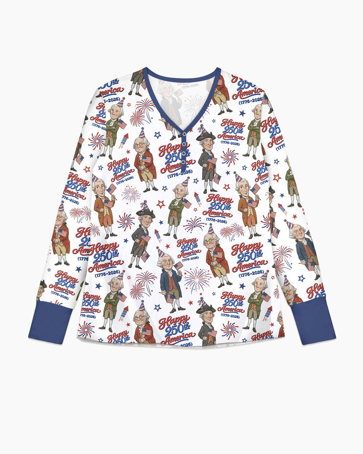 Party Like It's 1776 Family Matching Bamboo Women Pajama Set