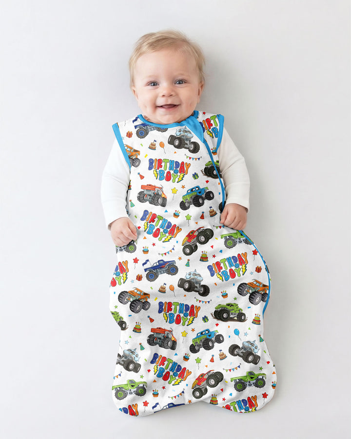 Monster Truck Birthday Boy Bamboo Sleep Bag