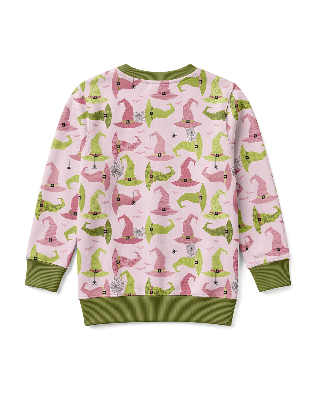 Pink Witch Hat Halloween Bamboo Crewneck Sweatshirt
